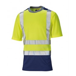 Plain HI-VIS TWO TONE T-SHIRT DICKIES 170 GSM