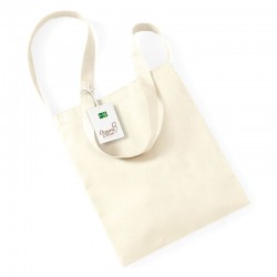 Plain Organic cotton sling tote BAGS WESTFORD MILL 70g. Fabric weight: 170 GSM