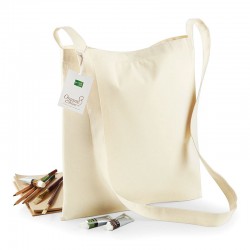 Plain Organic cotton sling tote BAGS WESTFORD MILL 70g. Fabric weight: 170 GSM