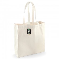 Plain Fairtrade cotton classic shopper BAGS WESTFORD MILL 266 GSM