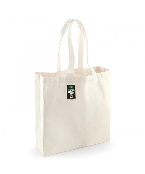 Plain Fairtrade cotton classic shopper BAGS WESTFORD MILL 266 GSM