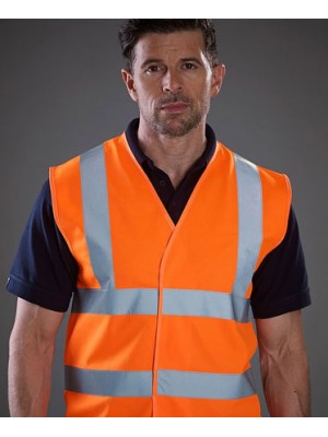 YOKO Hi vis 2 band waistcoat t shirts