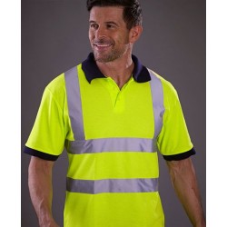 YOKO Hi vis short sleeve polo 210GSM