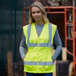 Plain Women's hi-vis executive waistcoat Yoko 120 GSM