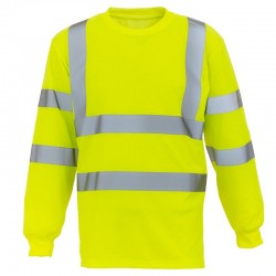 Plain Hi-vis long sleeve t-shirt Yoko 200 GSM