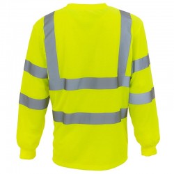 Plain Hi-vis long sleeve t-shirt Yoko 200 GSM