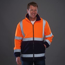 Plain Hi vis heavyweight fleece jacket Yoko 380 GSM