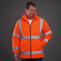 Plain Hi vis heavyweight fleece jacket Yoko 380 GSM