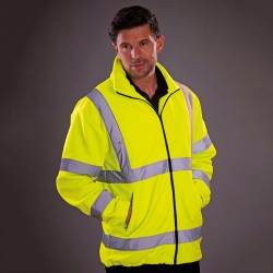 Plain Hi vis heavyweight fleece jacket Yoko 380 GSM