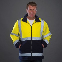 Plain Hi vis heavyweight fleece jacket Yoko 380 GSM