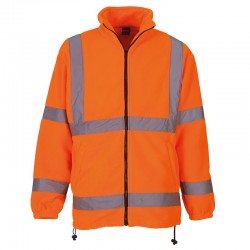 Plain Hi vis heavyweight fleece jacket Yoko 380 GSM