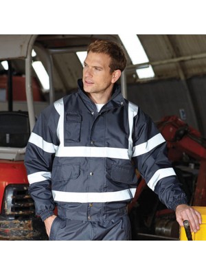 Plain Hi vis classic bomber jacket Yoko 300D Outer fabric. Padding 190gsm