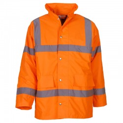 Plain Hi vis classic motorway jacket Yoko 300D outer fabric, 190g padding GSM