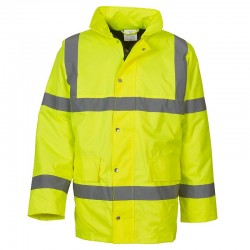 Plain Hi vis classic motorway jacket Yoko 300D outer fabric, 190g padding GSM