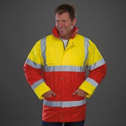 Plain Hi vis contrast jacket Yoko 190 GSM