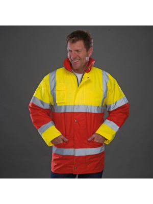 Plain Hi vis contrast jacket Yoko 190 GSM