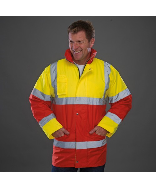 Plain Hi vis contrast jacket Yoko 190 GSM