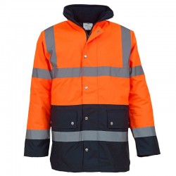 Plain Hi vis two-tone motorway jacket Yoko 300D outer fabric, 190g padding GSM