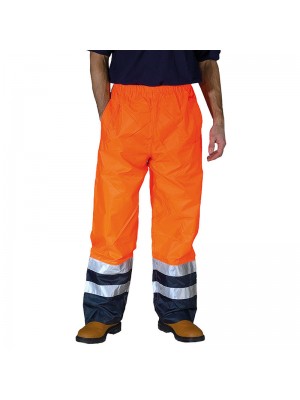 Plain Hi vis waterproof overtrousers Yoko 300D