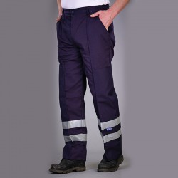 Plain Reflective polycotton ballistic trousers Yoko 245 GSM