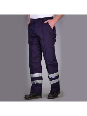 Plain Reflective polycotton ballistic trousers Yoko 245 GSM