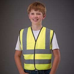 Plain Kids hi vis 2 b&b waistcoat Yoko 120 GSM