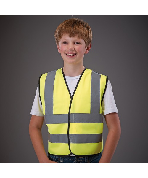 Plain Kids hi vis 2 b&b waistcoat Yoko 120 GSM