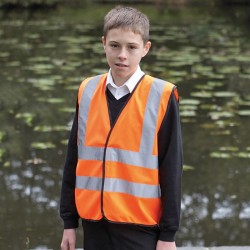 Plain Kids hi vis 2 b&b waistcoat Yoko 120 GSM