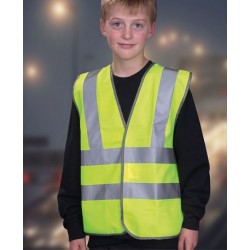 YOKO Kids Hi vis 2 band waistcoat