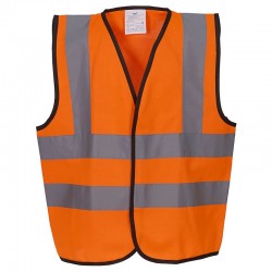 Plain Kids hi vis 2 b&b waistcoat Yoko 120 GSM