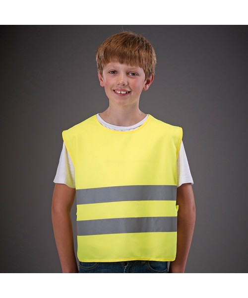 Plain Kids hi vis 2 bands tabard Yoko 120 GSM