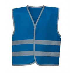 Plain Hi-vis reflective border kids waistcoat Yoko 120 GSM