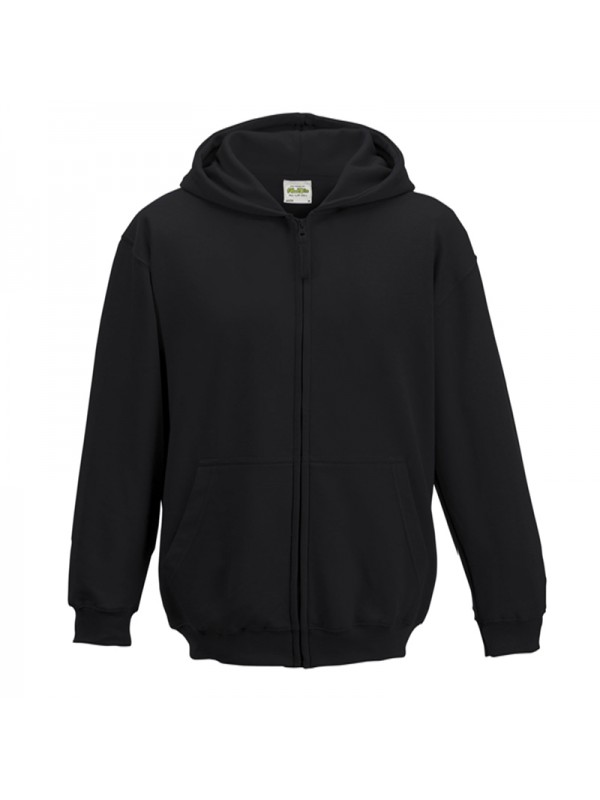 black zip hoodie