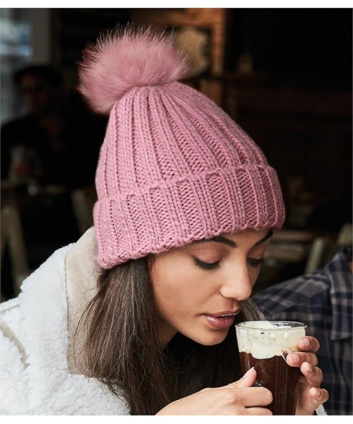 Plain VERBIER FUR POM POM BEANIE BEECHFIELD