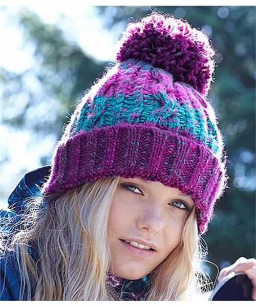 Plain CORKSCREW POM POM BEANIE BEECHFIELD