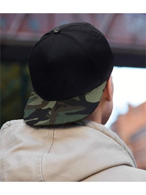 Plain CAMO SNAPBACK CAP BEECHFIELD 72 GSM