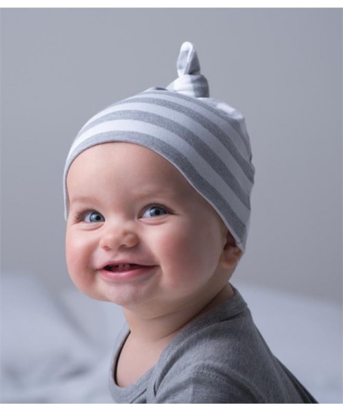 Plain BABY STRIPY KNOTTED HAT BABYBUGZ 200 GSM