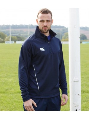 Plain TEAM 1/4 ZIP MID LAYER TRAINING TOP CANTERBURY 235 GSM