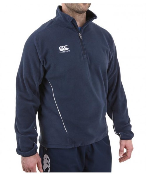 Plain TEAM ZIP NECK MICRO FLEECE CANTERBURY 200 GSM