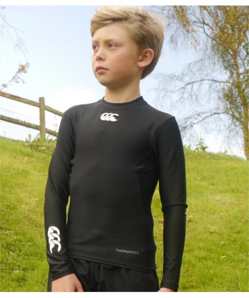 Plain KIDS LONG SLEEVE THERMOREG BASE LAYER CANTERBURY 220 GSM