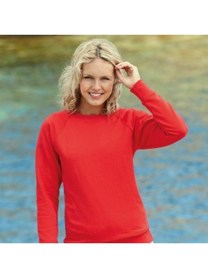 LADY FIT LIGHTWEIGHT RAGLAN SWEATSHIRT Fruit of the Loom 240 GSM