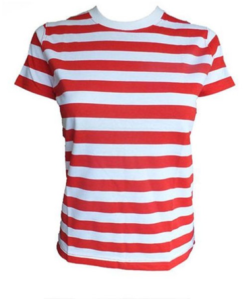 Striped T Shirt Horizontal White/Red Striped T Shirt