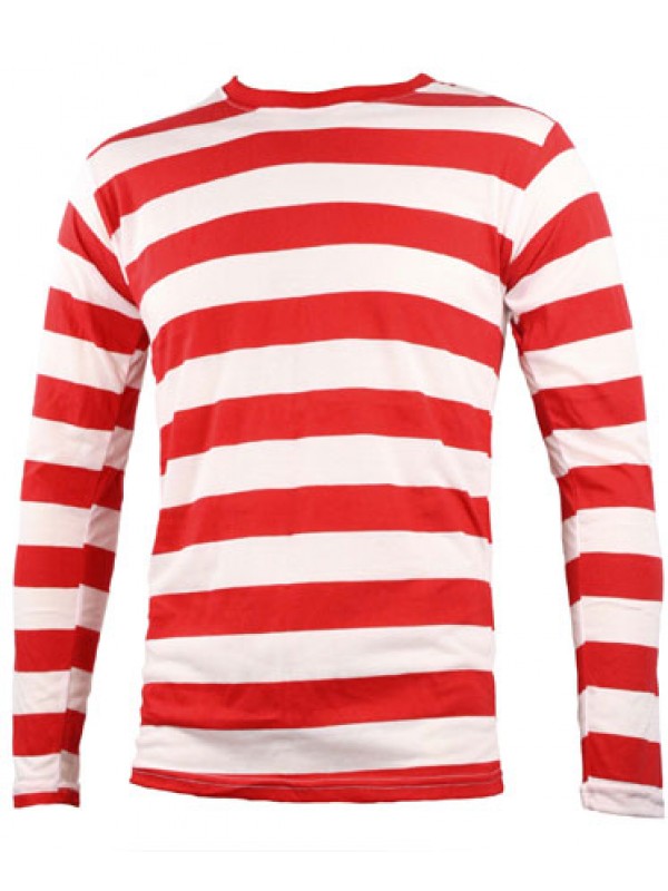 white red striped t shirt