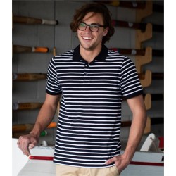 Plain STRIPED JERSEY POLO SHIRT FRONT ROW 180 GSM