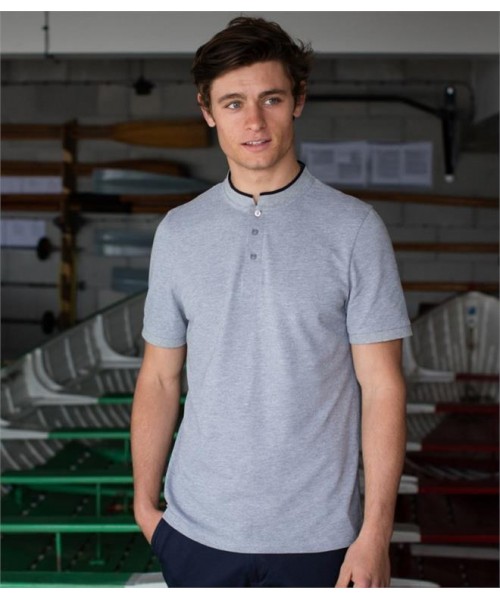 Plain STAND COLLAR STRETCH POLO SHIRT FRONT ROW 200 GSM