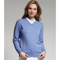 Plain GOLF LADIES V NECK LAMBSWOOL SWEATER GLENMUIR