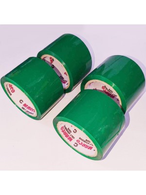 Pack of 4 Green Carton Tape - 69mm wide tape x 72 yard (65 meters)