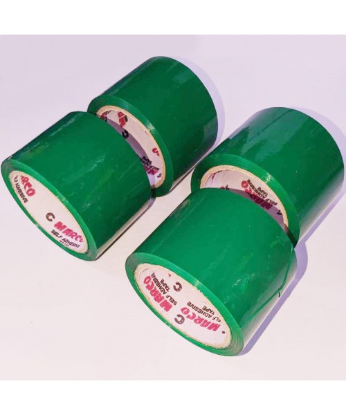 Pack of 4 Green Carton Tape - 69mm wide tape x 72 yard (65 meters)