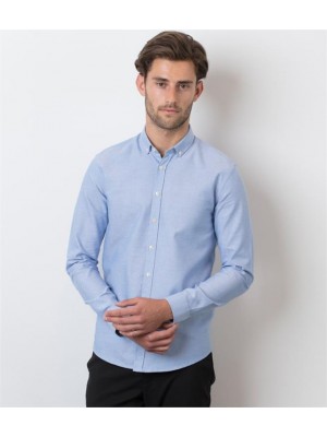 Plain MODERN LONG SLEEVE SLIM FIT OXFORD SHIRT HENBURY 150 GSM