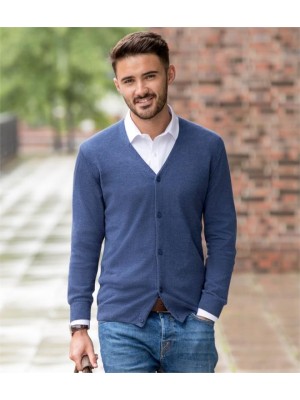 Plain COTTON ACRYLIC V NECK CARDIGAN RUSSELL 275 GSM